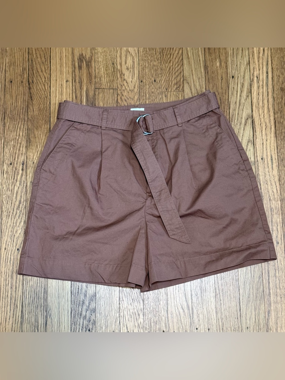 NWOT a new day Brown High-Rise Belted Women's Shorts size 4